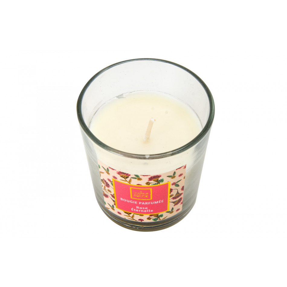 Aromātiskā svece Neda, rožu smarža, 110g, 7x7x8cm