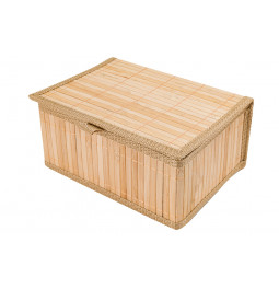 Basket bamboo S, natural, H11.5x23.5x18.5cm