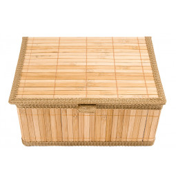 Basket bamboo S, natural, H11.5x23.5x18.5cm