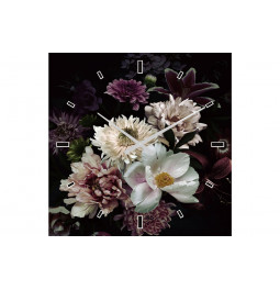 Wall clock Flowers, 60x60cm