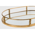Tray with mirror Garden L, golden, 35x25x5cm