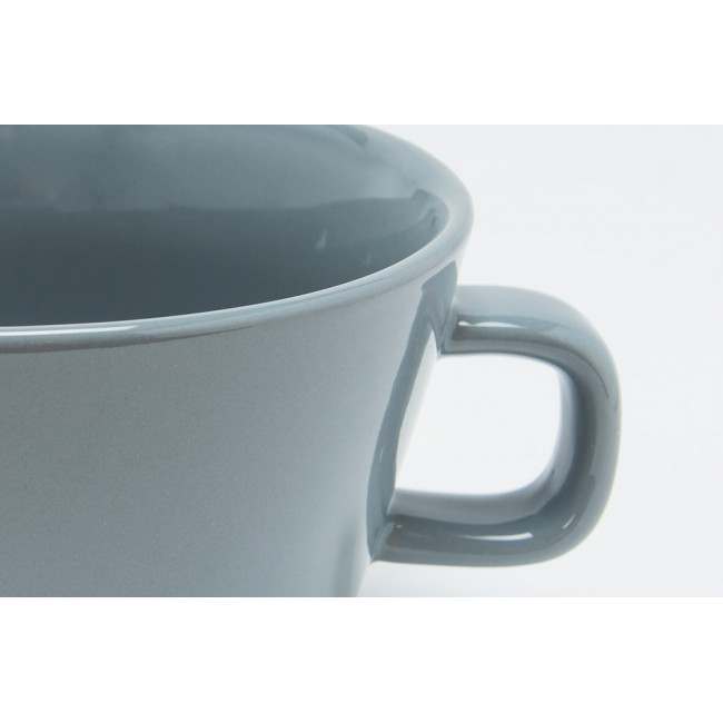 Mug Nadine, grey, porcelain, 500ml, 13x15x7.5cm