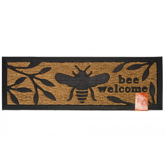 Bee printrubber doormat/cocos, 24.8x75.5x1.0cm