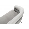 Armchair Navelli double, grey, 125x64x74cm, seat h 40cm