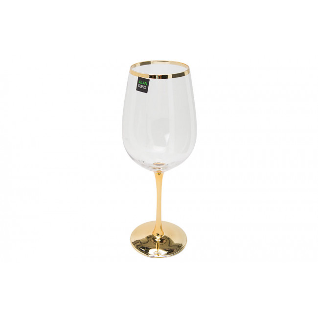 Red wine glass Sanremo metallic, H24.5xD6.5-9cm, 600ml