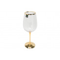 Red wine glass Sanremo metallic, H24.5xD6.5-9cm, 600ml