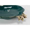 Decorative bowl  Walta I, green/gold, 29.5x22x5.3cm