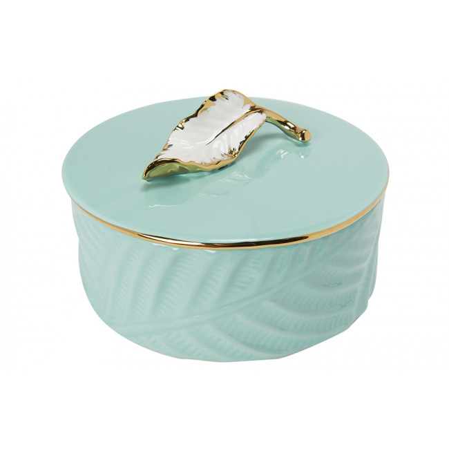Decorative bowl Waleta, blue/gold,18x18x10.5cm