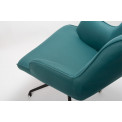 Atpūtas krēsls Dallas, zilzaļš, 103x75.5x70cm, H50cm