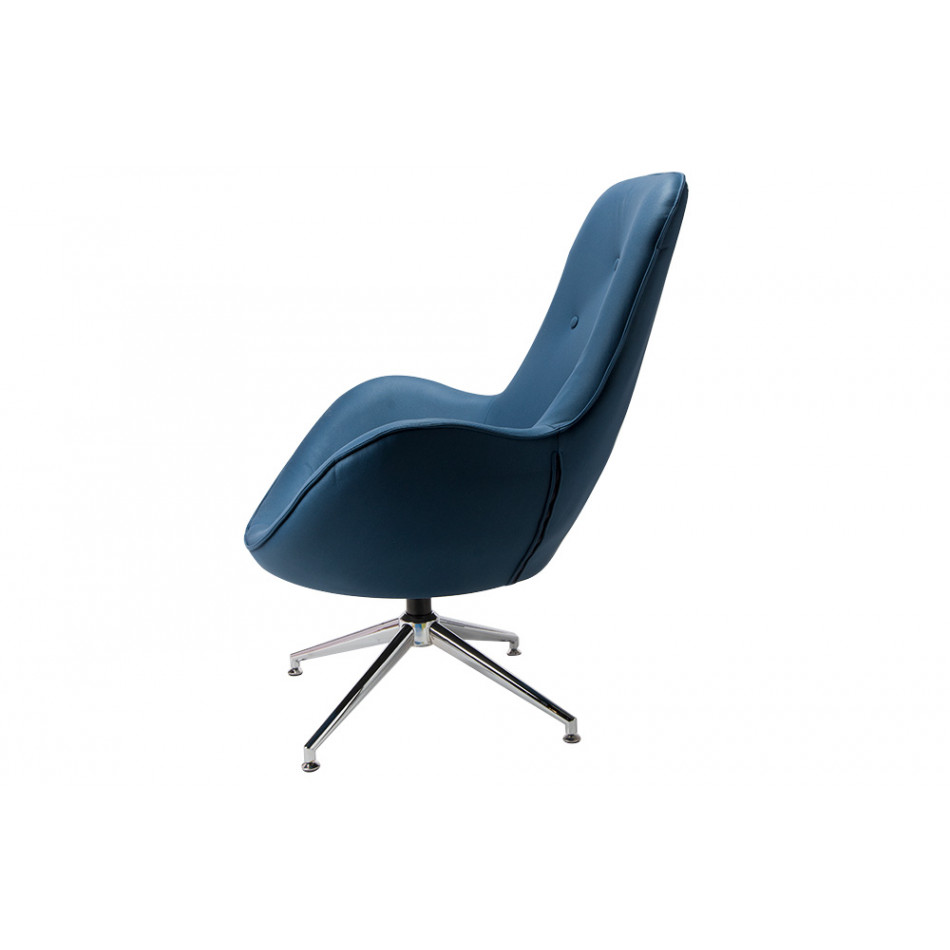 Atpūtas krēsls Dalton, zils, 104x74x86cm, s.h 45cm