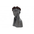 Decorative flower pot Girl bust, red/grey,24x18x35cm