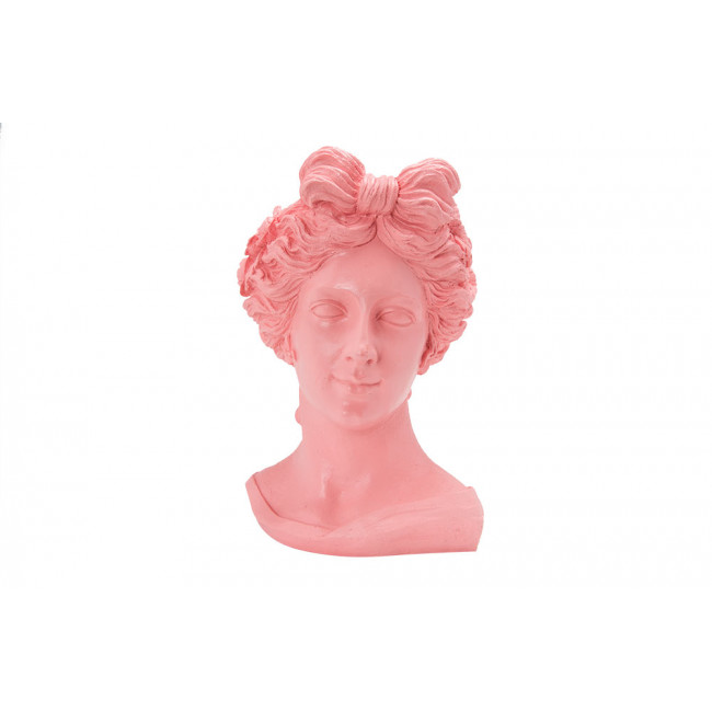 Decorative flower pot Woman Head, pink, 23x19.5x32.5cm
