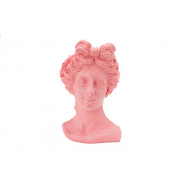 Dekoratīvs puķu pods Woman Head, rozā, 23x19.5x32.5cm