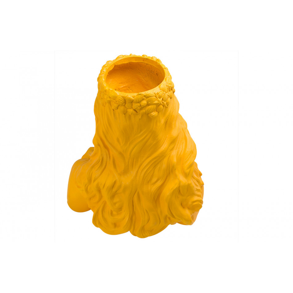 Decorative flower pot Ladys Head, yellow, 48x33x57cm