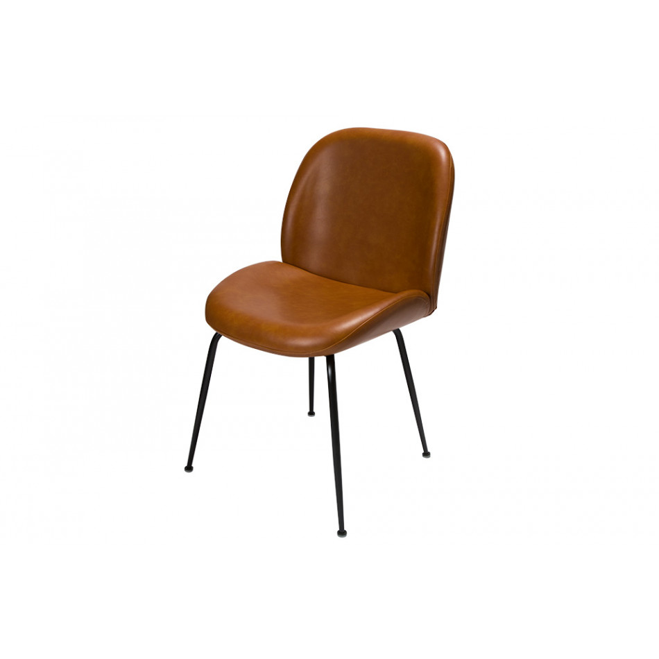 Pusdienu krēsls Telmo, brūns PU, 58x88x46cm