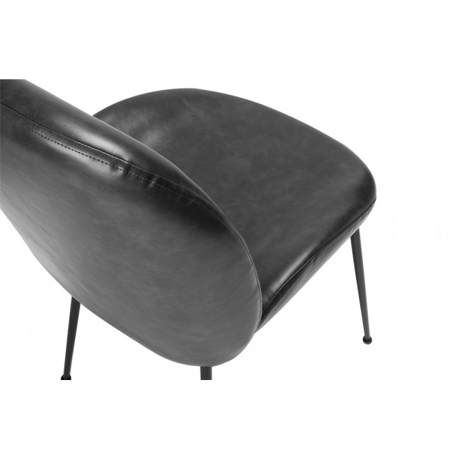 Dining chair Telmo, grey PU, 58x88x46cm