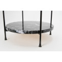 Sānu galdiņš Lifton, melns, spīdīgs, PC, emaljēts,32x32x60.5