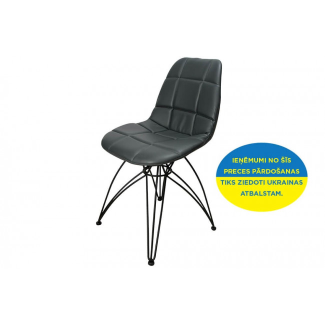 Chair Elon Graphit, black, 47x49x85cm