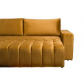 Sofa Elazo, mustard velvet, 245x85x97cm