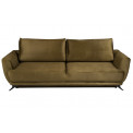Sofa Elmego, olive green velvet, 250x90x95cm