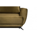 Sofa Elmego, olive green velvet, 250x90x95cm