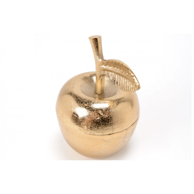 Decorative bowl Apple, champagne gold, D9xH13cm