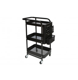 Kitchen trolley, metal, black, H75x30x46cm