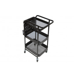 Kitchen trolley, metal, black, H75x30x46cm
