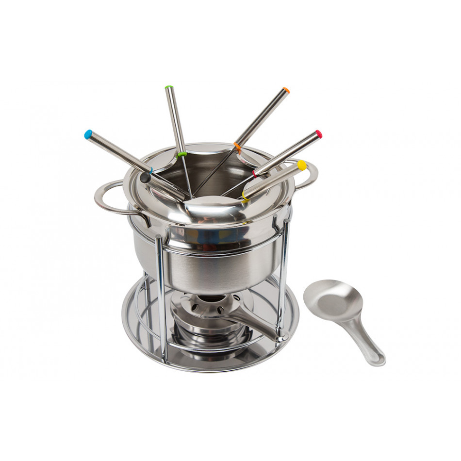 Fondue komplekts 6 pers. Inox, 19 x 17cm