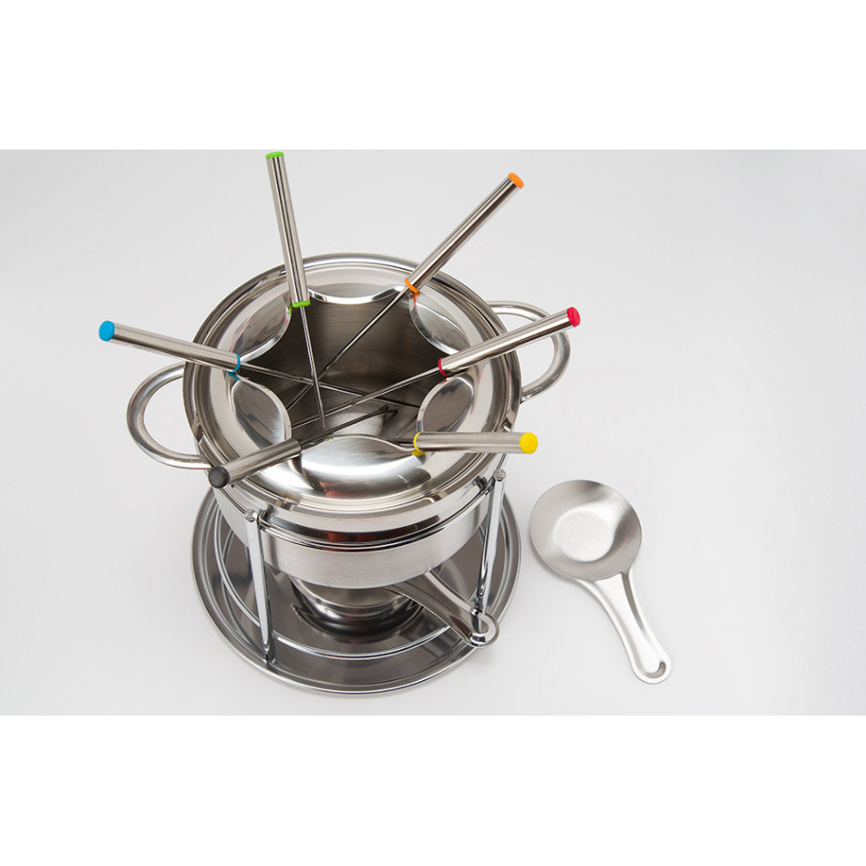 Fondue komplekts 6 pers. Inox, 19 x 17cm