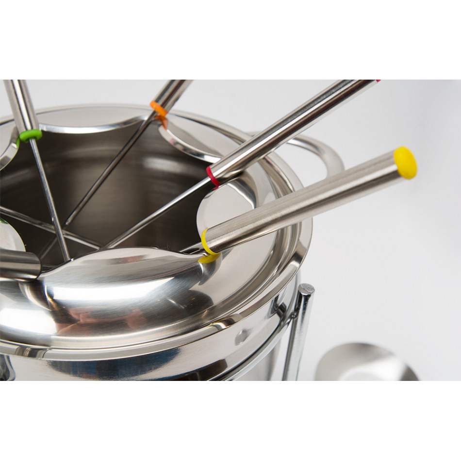 Fondue komplekts 6 pers. Inox, 19 x 17cm