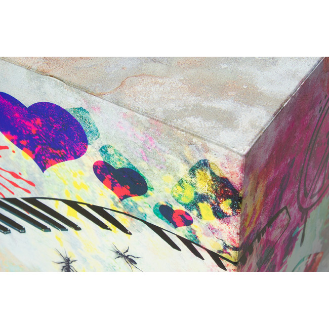 Column Street Art, small, metal, 27x27x70cm