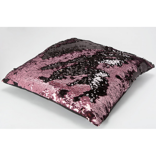 Spilvens Magic, melns/rozā, 40x40x5cm