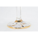 Kristāla vīna glāze Glacier Golden, 200ml, H24xD8cm