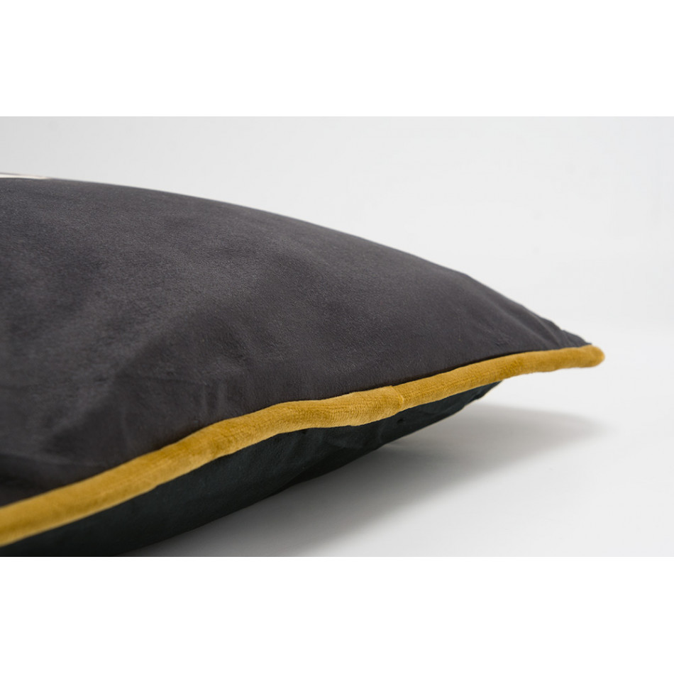 Cushion Lady Headphone, velvet, black, 45x45cm