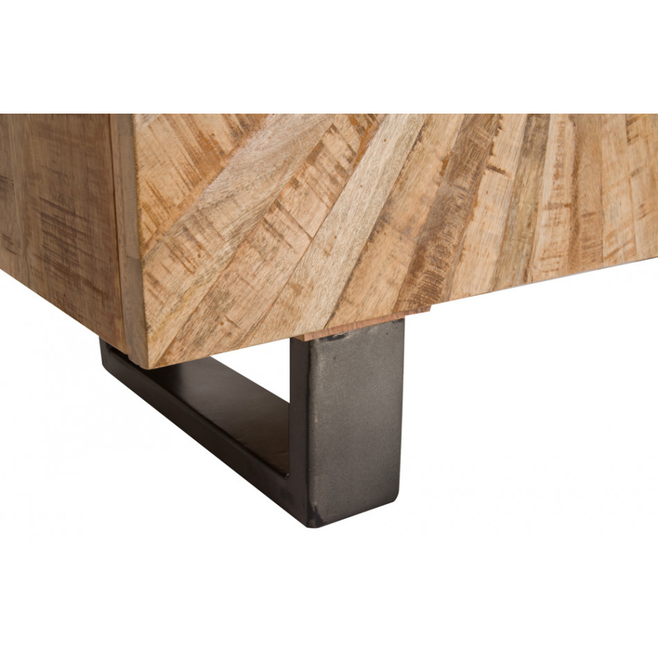 Vitrina Sole,2 doors,2 glass doors, mango wood,118x38x138cm