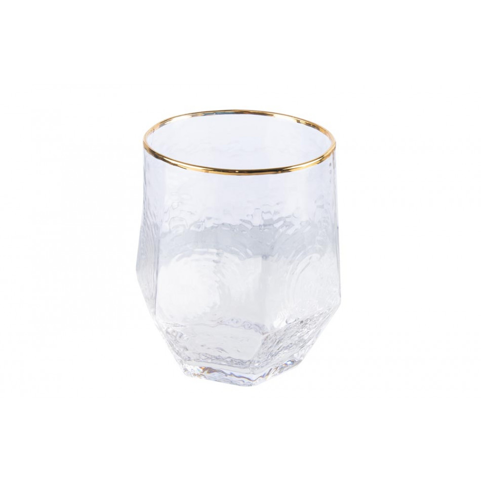 Ūdens glāze, zelta, H10.5, D8-9.5 cm, 450ml