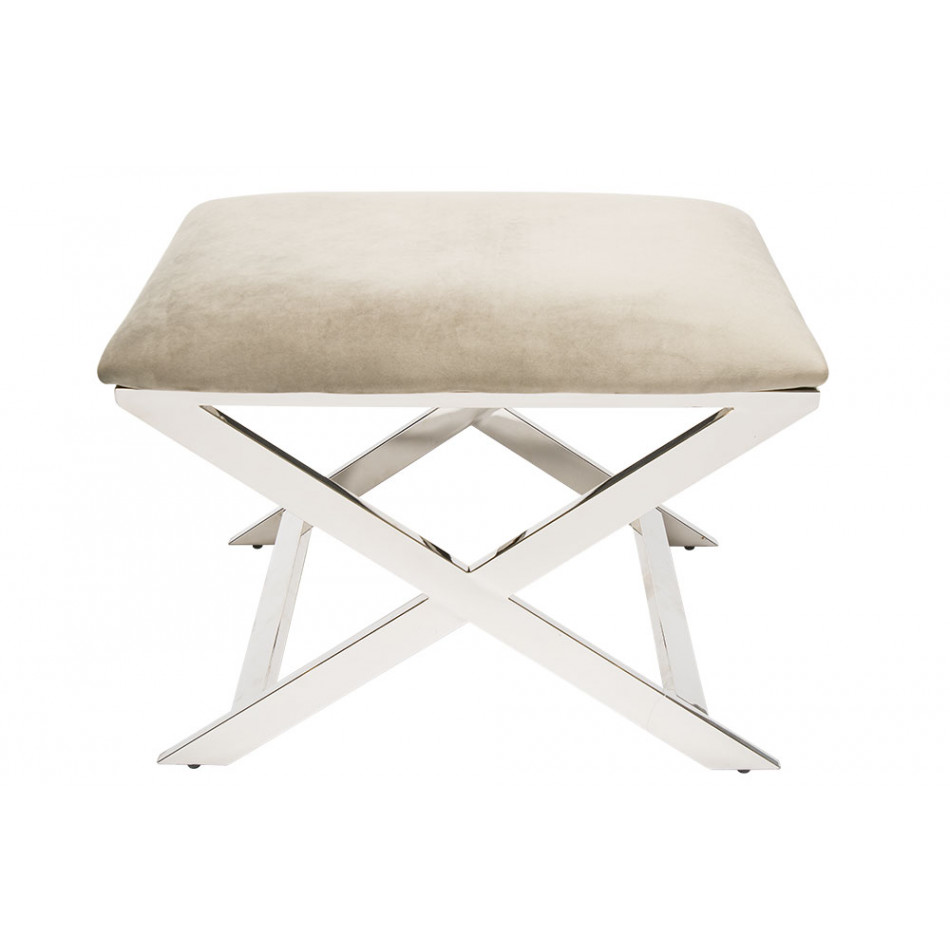 Bench Engen, ivory colour, 59.5x45.5x44.5cm