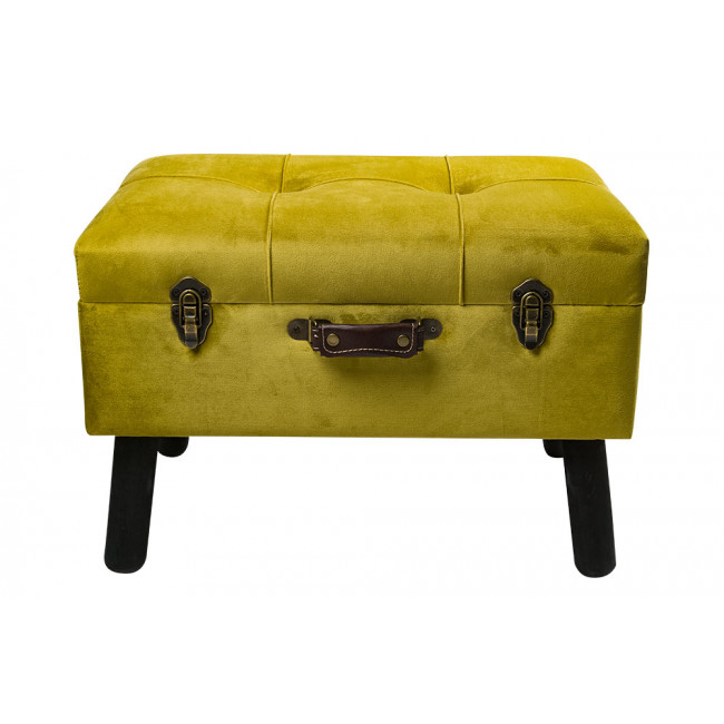 Скамья Ferento M, желтый цвет, бархат, 54x35x37см 