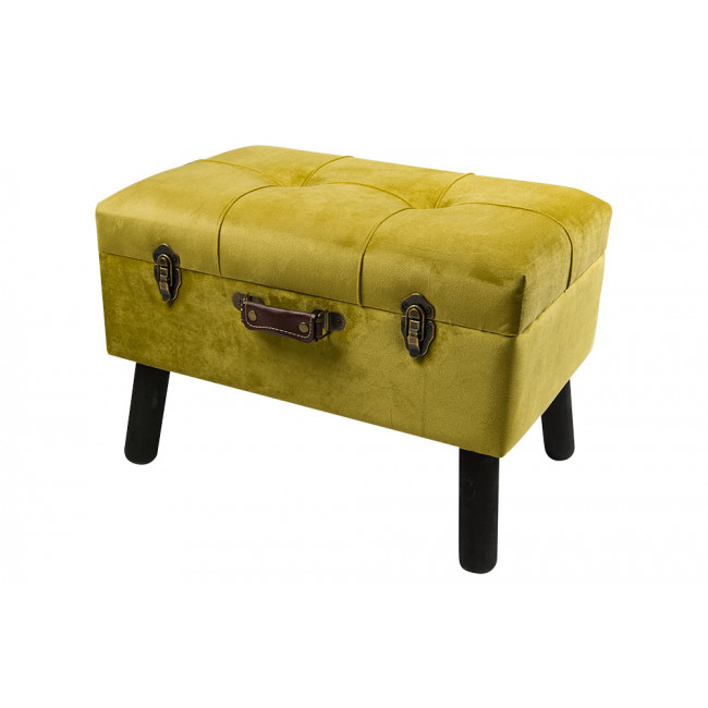 Скамья Ferento M, желтый цвет, бархат, 54x35x37см 