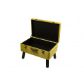 Bench Ferento M, yellow colour, velvet, 54x35x37cm