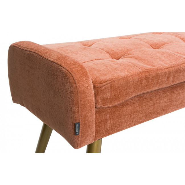 Bench Haldor, orange colour, 100x39x50cm