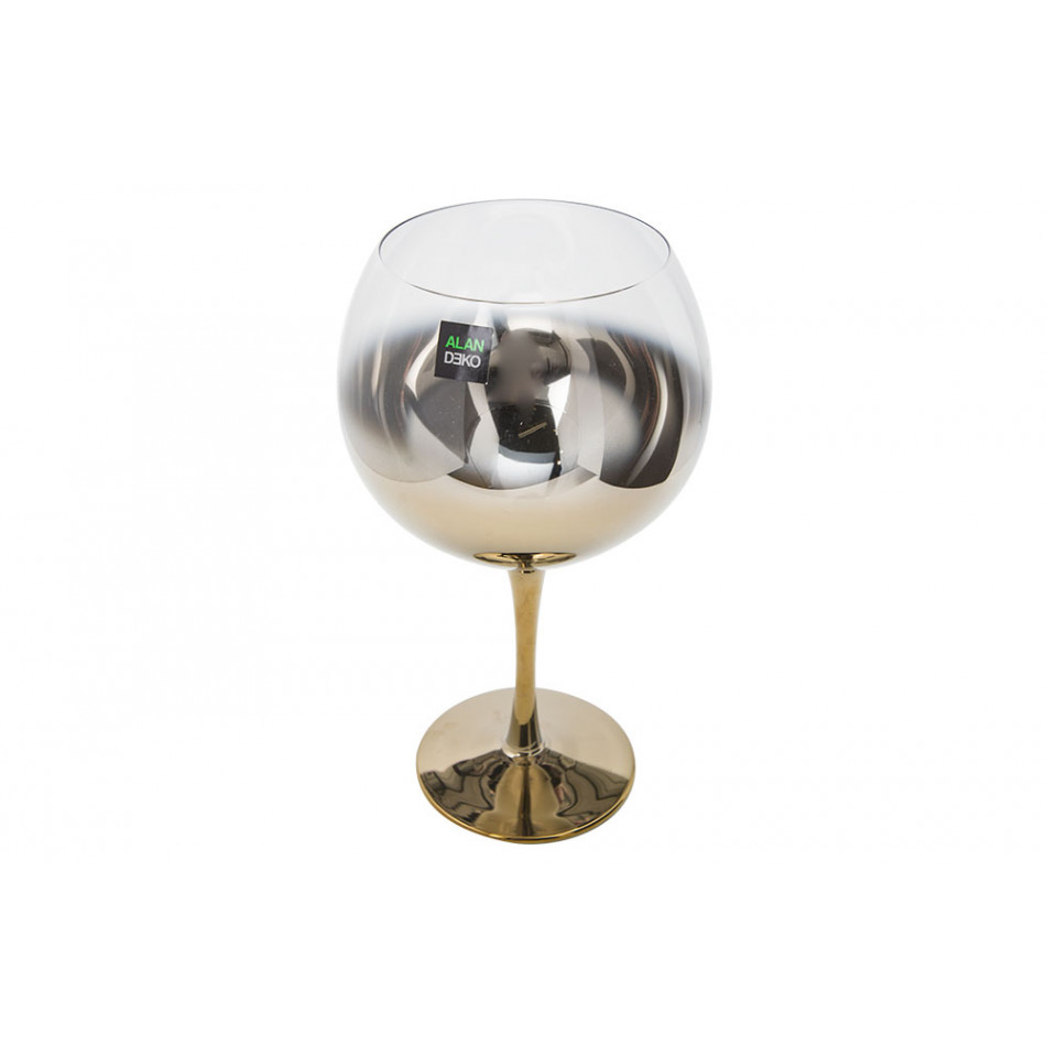Gin glass Metallic, copper, H 20.5, D 9-11 cm, 600ml