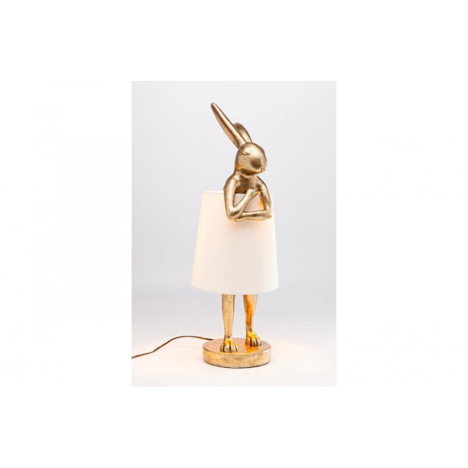 Galda lampa Animal Rabbit, zelta, E14 5W (max) 68x23x23cm