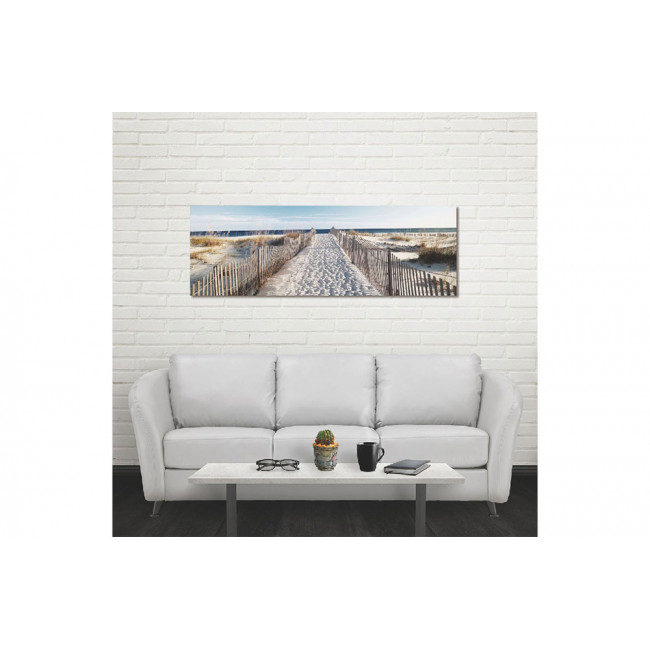 Wall Glass Art Path to the beach, 60x180cm