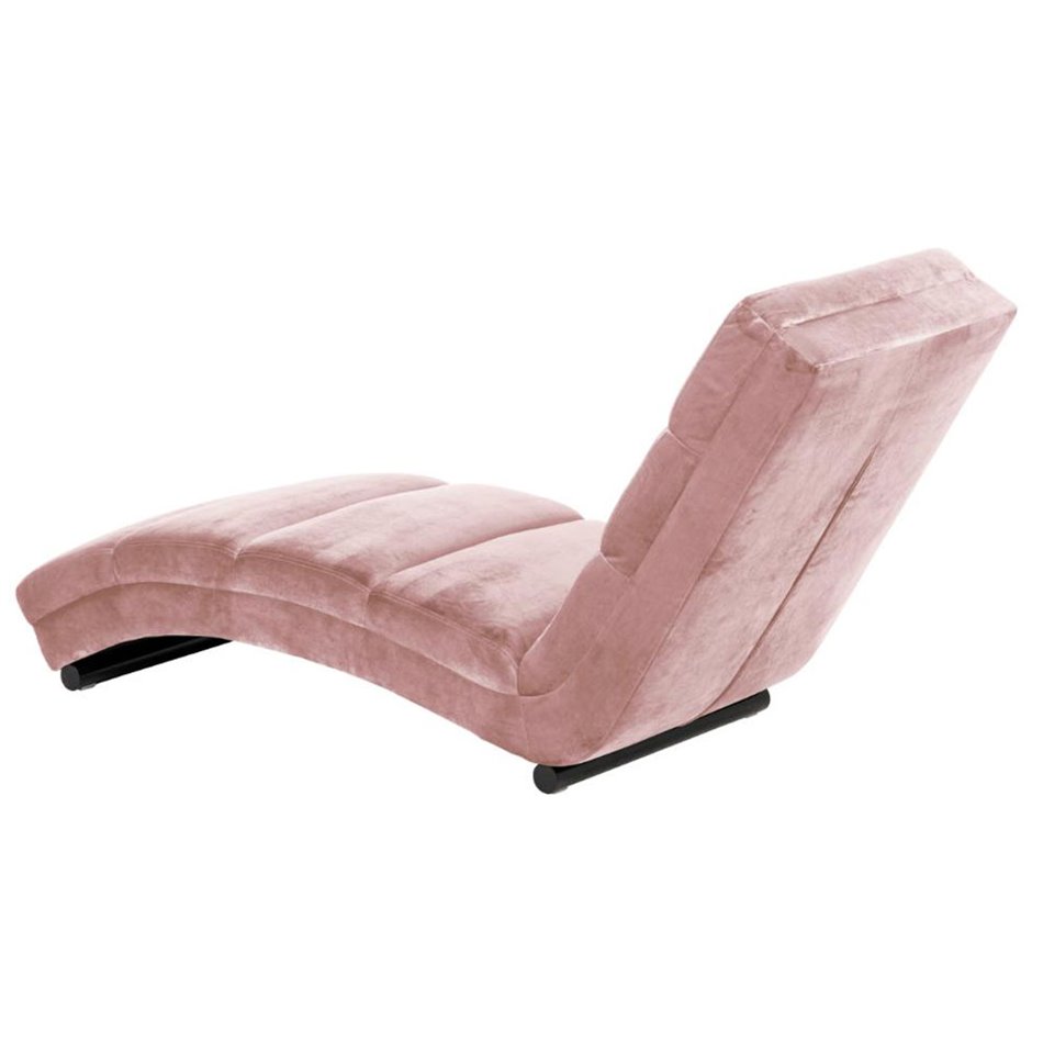 Chaise longue Slinky, dusty rose, 60x170x82cmx78cm
