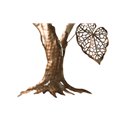 Sienas dekors Janila Tree, metāls, 76cm