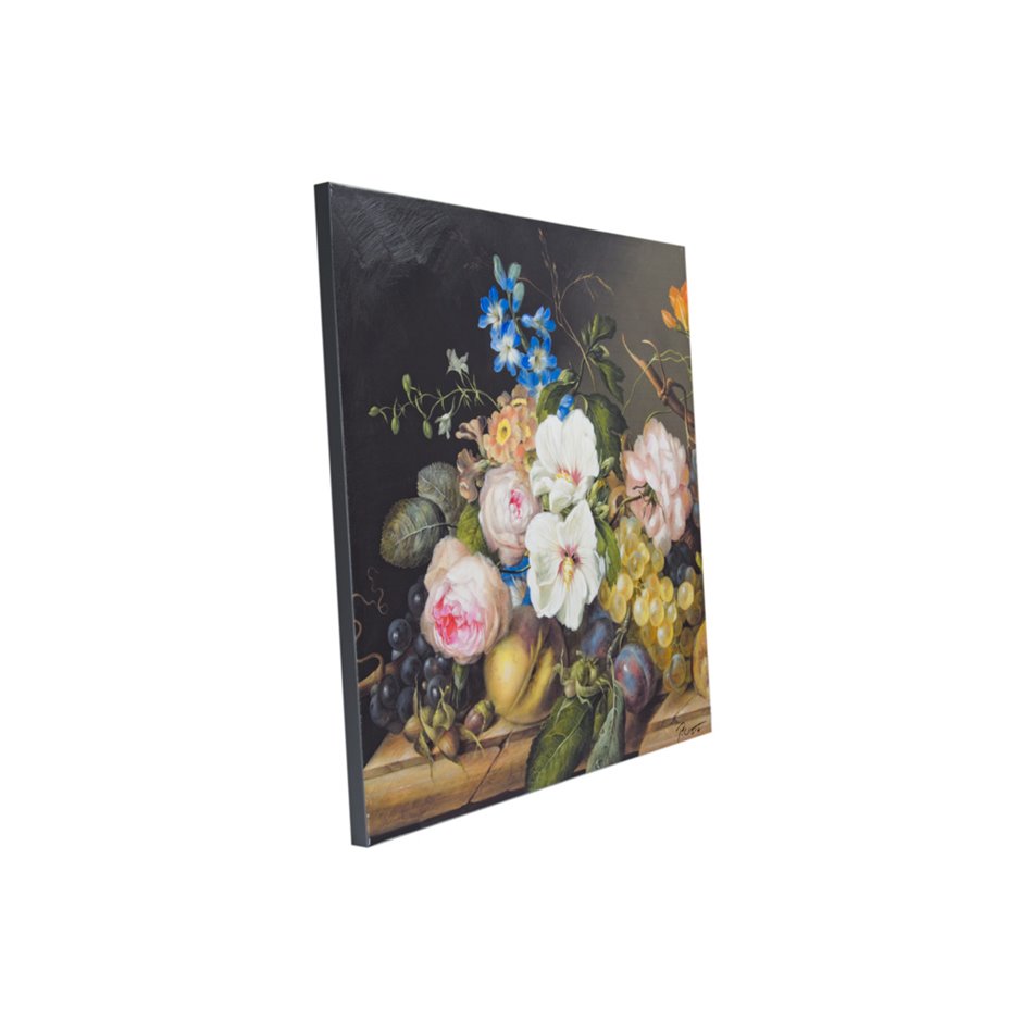 Picture Flowers, pink/blue, 80x3x80cm