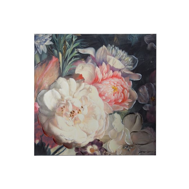 Bilde Flowers, white/orange, 80x3x80cm