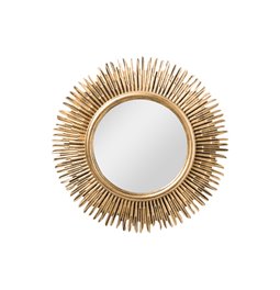 Wall mirror, ant.golden, D56cm